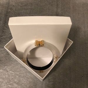 Alexis Bittar lucite bangle with gold accents
